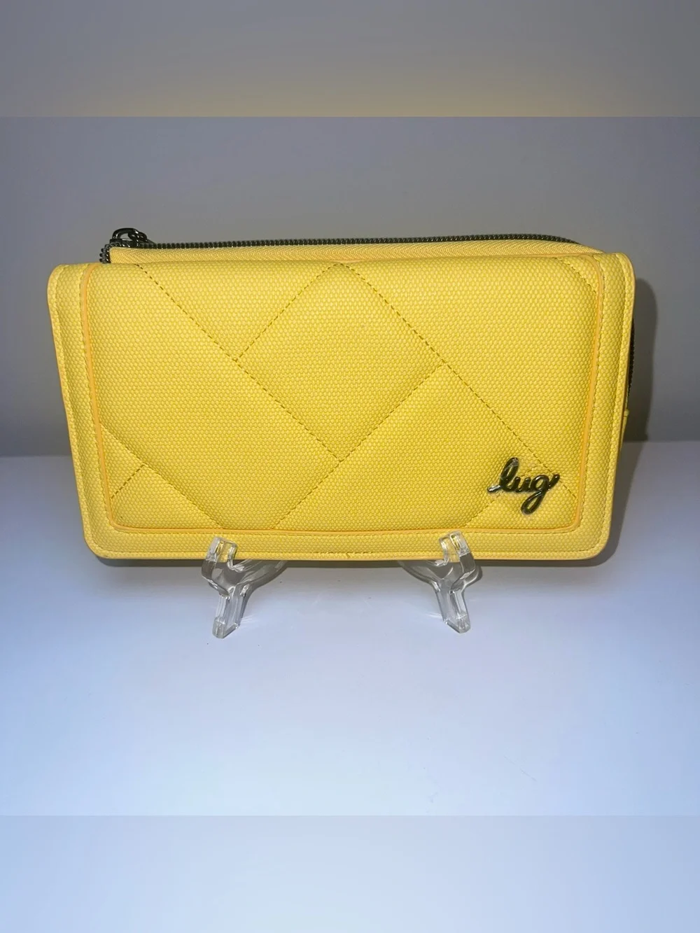 lug Quilted Zip Wallet in Sunny Yellow